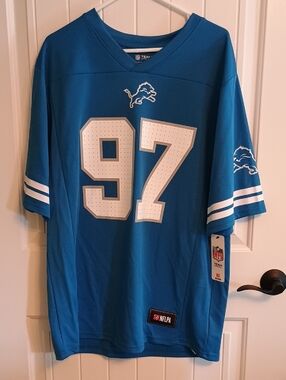 Brand New Men's NFL Detroit Lions Jersey, Size Large "Hutchinson" #97